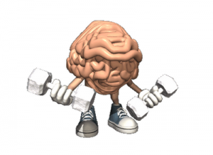 Cerebro haciendo pesas